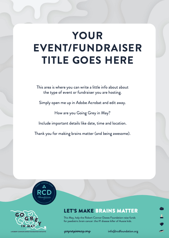 Go Grey in May Event Template Custom 2026